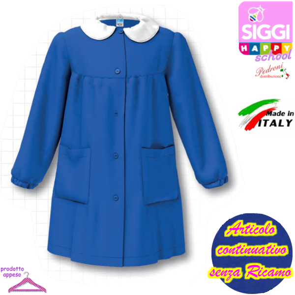 SIGGI Grembiule SCUOLA bambina 37GR2888 BLUETTE Tg.110 Cm.170